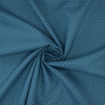 bleu pigeon | Tissu coton popeline à petits pois, bleu pigeon