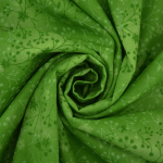 vert clair | Tissu coton popeline fleurs de tilleul, vert clair