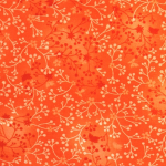 orange | Tissu coton popeline fleurs de tilleul, orange