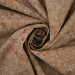beige-bruin | Katoen popeline ranken, naturel
