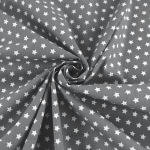 gris | Tissu en coton Étoiles , gris