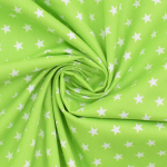vert clair | Tissu coton popeline étoiles The Stars, vert clair