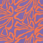 pourpre | Tissu coton viscose Fleurs Flowers, pourpre