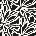noir | Tissu coton viscose Fleurs Flowers, noir