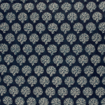 bleu marine | Tissu voile de coton Arbres Fantasy Tree, marine