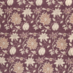 mauve | Tissu voile de coton Fleurs Flowers, mauve