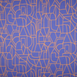 bleu lilas | Tissu voile de coton Nerida Hansen Town, pourpre bleu