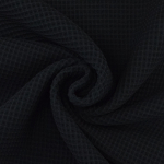 noir | Tissu nid d'abeille gaufré, noir