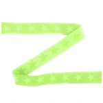 vert | Ruban tissu coton, 1,5cm, étoiles, bande de coton, vert