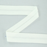 crème | Baumwolljersey - Einfassband quer, crème
