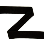 schwarz | Baumwolljersey - Einfassband quer, schwarz