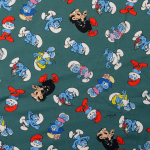 blasspetrol | Baumwolljersey Die Schlümpfe, blasspetrol