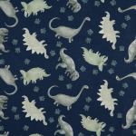 dunkelblau | Baumwolljersey Dinosaurier, dunkelblau