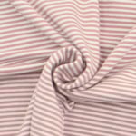 oudroze | Katoenjersey Emma gestreept, oudroze