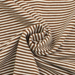 terracotta | Tissu jersey de coton à rayures Emma, terracotta