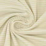 blanc cassé | Tissu jersey de coton à rayures Emma, blanc cassé