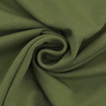 vert olive | Tissu jersey de coton uni Emma, vert olive