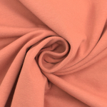 pêche | Tissu jersey de coton uni Emma, pêche