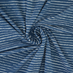 blauw | Katoenjersey scratchy stripes, blauw