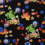 schwarz | Baumwolljersey Spongebob Schwammkopf Bikini Bottom, schwarz