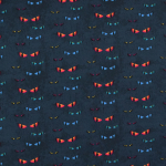 dunkelblau | Baumwolljersey Spooky Eyes, dunkelblau