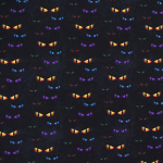 schwarz | Baumwolljersey Spooky Eyes, schwarz