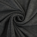gris foncé | Tissu jersey de coton uni, gris foncé chiné