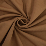 caramel-brun | Tissu jersey de coton uni, caramel brun