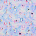 hellblau | Baumwolljersey Unicorn, blau