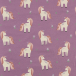 mauve | Katoenjersey Unicorn Love, mauve