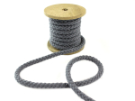 donkergrijs | Katoenen koord 8 mm, donkergrijs