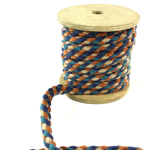 marron | Cordon de serrage coton 8mm/ cordon sweat multicolore, marron