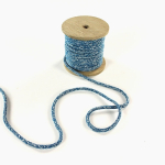 blau | Baumwollkordel melange, petrol, 5mm