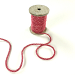 rot | Baumwollkordel melange, rot, 5mm