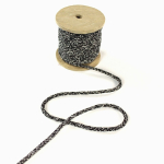 schwarz | Baumwollkordel melange, schwarz, 5mm