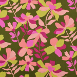vert mousse | Tissu satin de coton Nerida Hansen Cloverdale, vert mousse