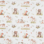 wollweiß | Baumwollstoff Cretonne Forest Animals, wollweiss