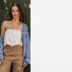 wit | Katoenen stof Stone washed Fibre Mood, wit