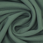 vieux vert | Tissu jersey coton gaufré Lilli, vert pâle
