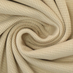 beige | Tissu jersey coton gaufré Lilli, beige clair