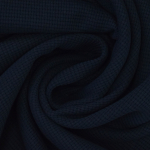 bleu marine | Tissu jersey coton gaufré Lilli, marine