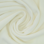 blanc cassé | Tissu jersey coton gaufré Lilli, blanc cassé
