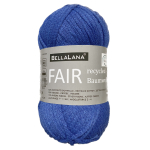 bleu royal | Pelote de laine coton recyclé & viscose BellaLana FAIR, 50g, bleu royal