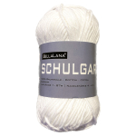 blanc | Pelote de laine 100% coton BellaLana Schulgarn, 50g, blanc