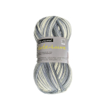 gris - blanc | Pelote de laine à chaussettes laine vierge & polyamide BellaLana Gute Laune 100gr, gris-blanc