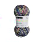 vert-rouge | Pelote de laine à chaussettes laine vierge & polyamide BellaLana Gute Laune 100gr, vert-rouge