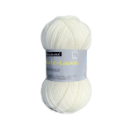 blanc cassé | Pelote de laine à chaussettes laine vierge & polyamide BellaLana Gute Laune 100gr, blanc cassé