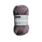 marron-bleu | Pelote de laine & bambou BellaLana New Bamboo, 50g, marron-bleu