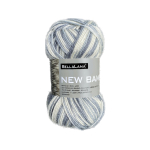 gris - blanc | Pelote de laine & bambou BellaLana New Bamboo, 50g, gris-blanc