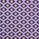 noir | Tissu enduit coton déperlant Vintage Rétro Ornaments, noir